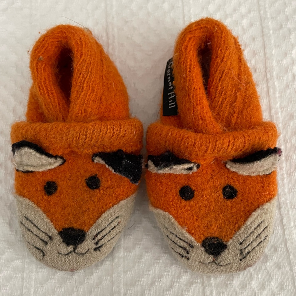 Garnet Hill Baby Slippers- Fox
